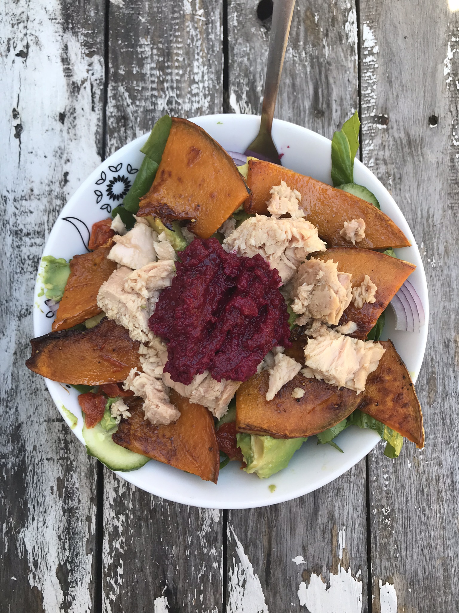Tuna, Pumpkin & Beetroot Salad